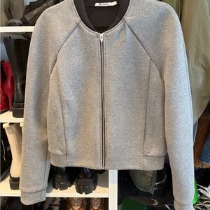 Alexander Wang Gray Zip Bomber Jacket